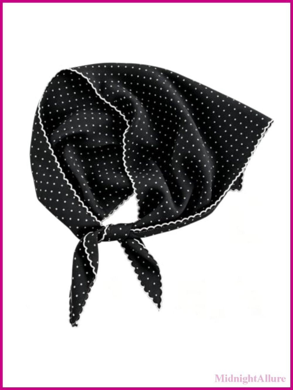 Polka Dot Head Scarf for Women Vintage Triangle Hair Scarf Polyester
